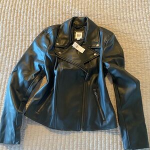 NWT GAP Vegan-leather Moto Jacket size medium